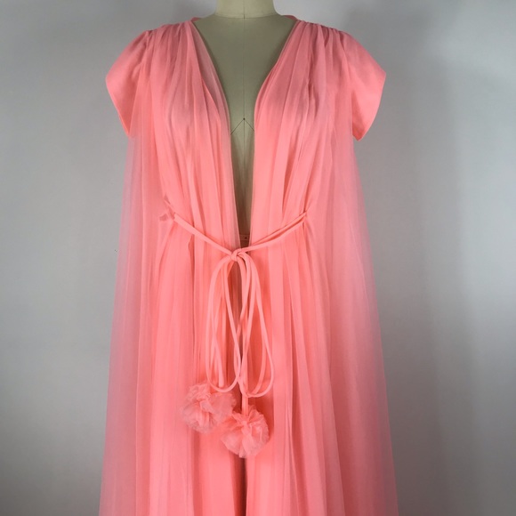 Vtg Claire Sandra by Lucie Ann Night Robe Peignoir - Picture 2 of 8